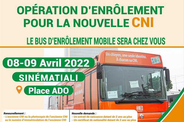 CARAVANE D’ENRÔLEMENT À L’INTÉRIEUR DU PAYS