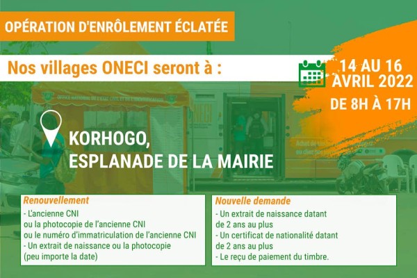LA CARAVANE D’ENRÔLEMENT À L’INTÉRIEUR DU PAYS CONTINUE !