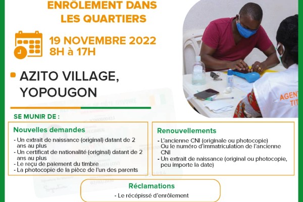 #ONECI | ENRÔLEMENTS DE PROXIMITÉ