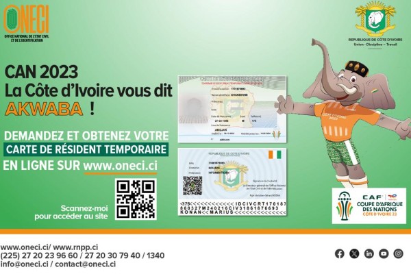 ONECI| CARTE DE RÉSIDENT TEMPORAIRE